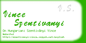 vince szentivanyi business card